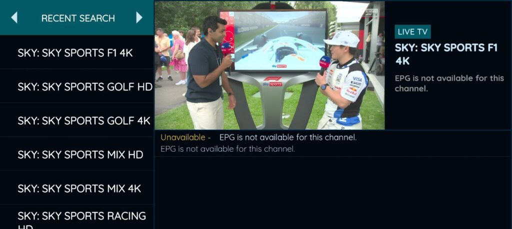 Best IPTV for Sky Sports F1